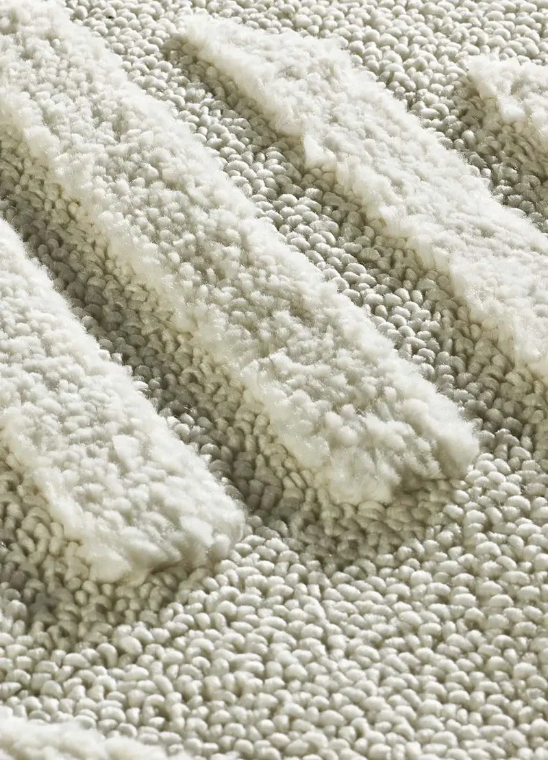 Alfombra de estilo escandinavo con relieve Numa 8518 Crema