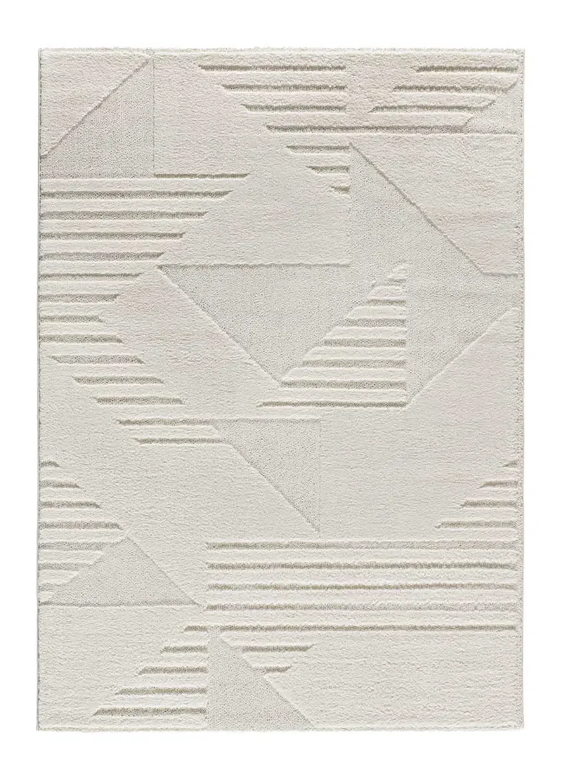 Alfombra de estilo escandinavo con relieve Numa 8518 Crema