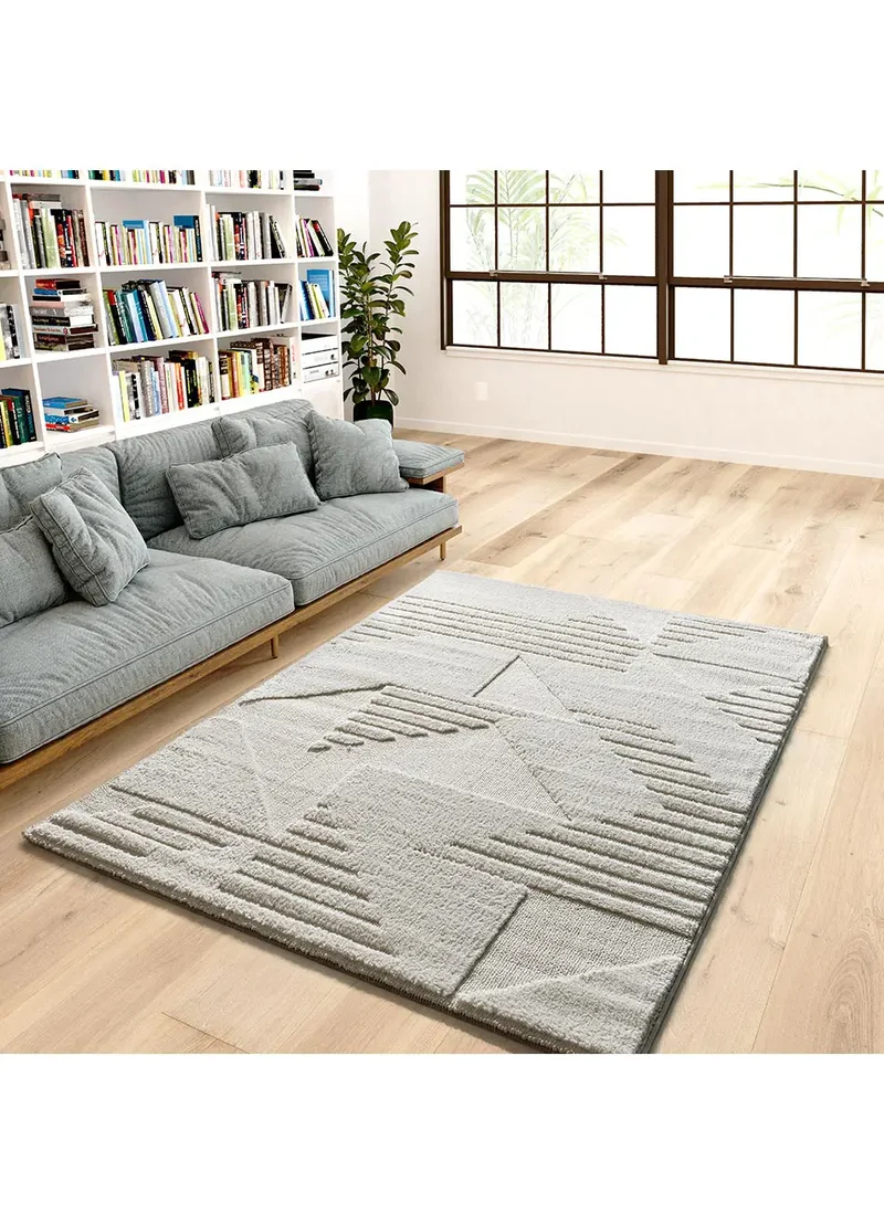 Alfombra de estilo escandinavo con relieve Numa 8518 Crema