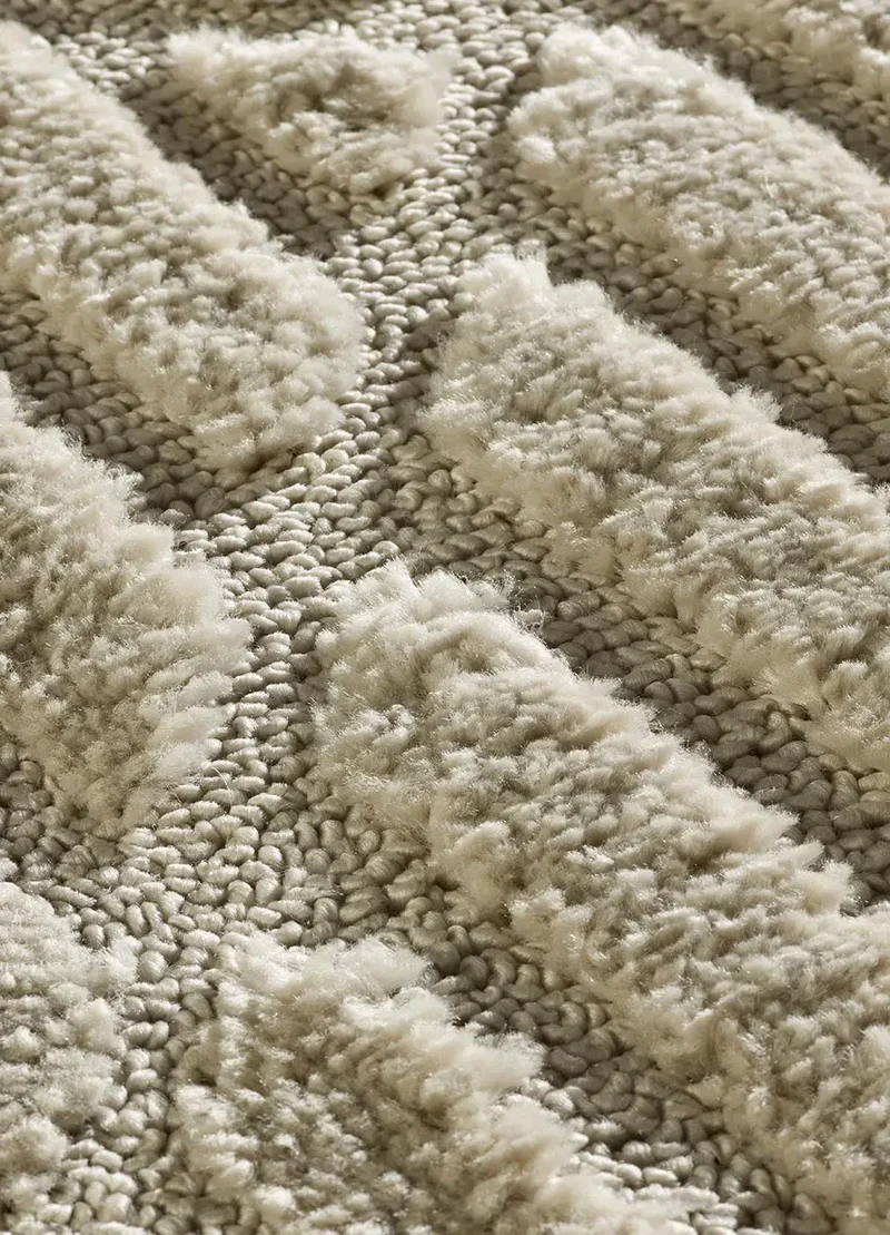 Alfombra estilo escandinavo con relieve Numa 8517 Beige
