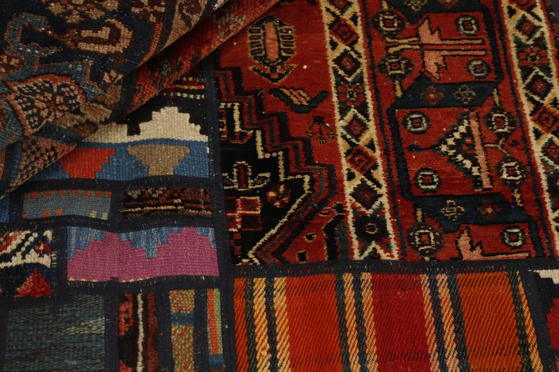 MY-RUG Teppich "Modern Patchwork " Geometrische Muster, Handgeknüpft