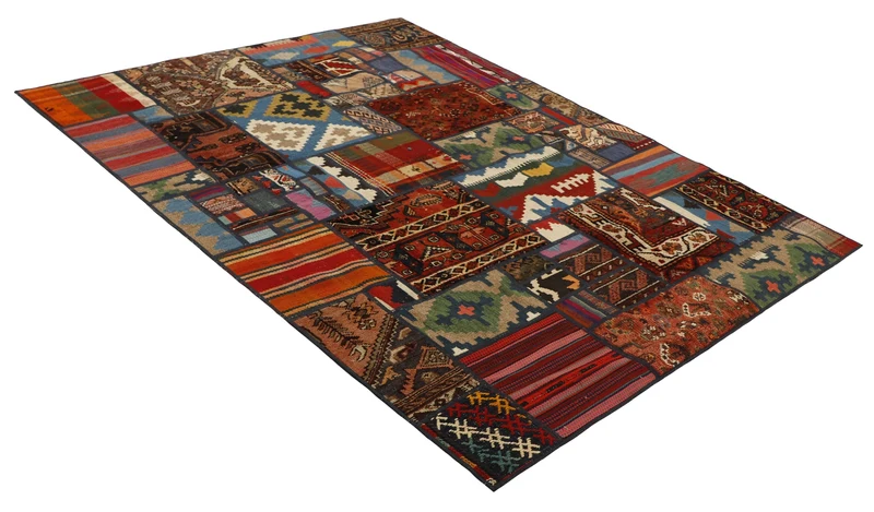 MY-RUG Teppich "Modern Patchwork " Geometrische Muster, Handgeknüpft
