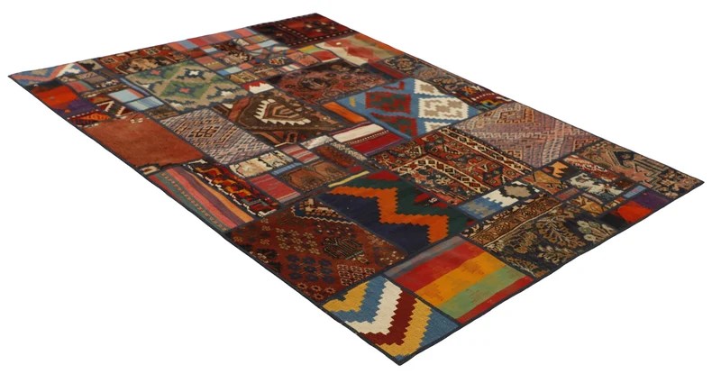 MY-RUG Teppich "Modern Patchwork " Geometrische Muster, Handgeknüpft