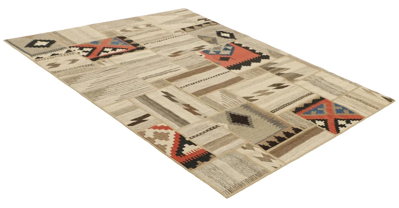 MY-RUG Teppich "Modern Patchwork " Geometrische Muster, Handgeknüpft