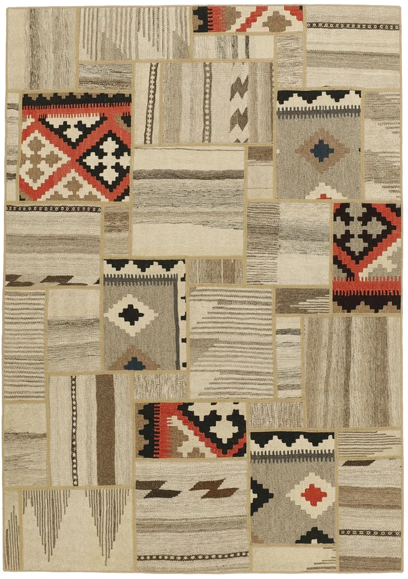 MY-RUG Teppich "Modern Patchwork " Geometrische Muster, Handgeknüpft