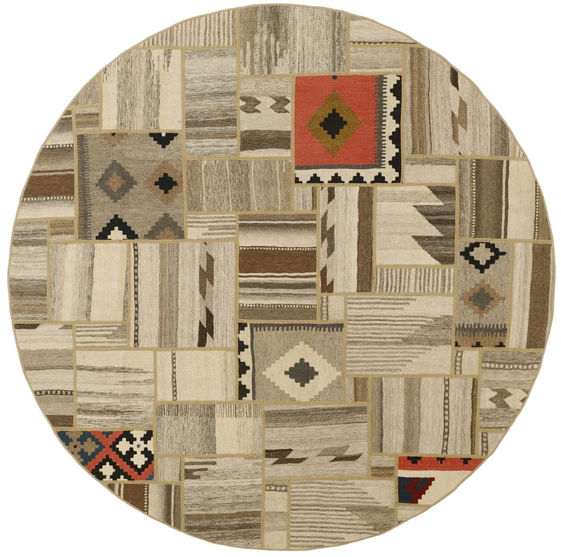 MY-RUG Teppich "Modern Patchwork " Geometrische Muster, Handgeknüpft