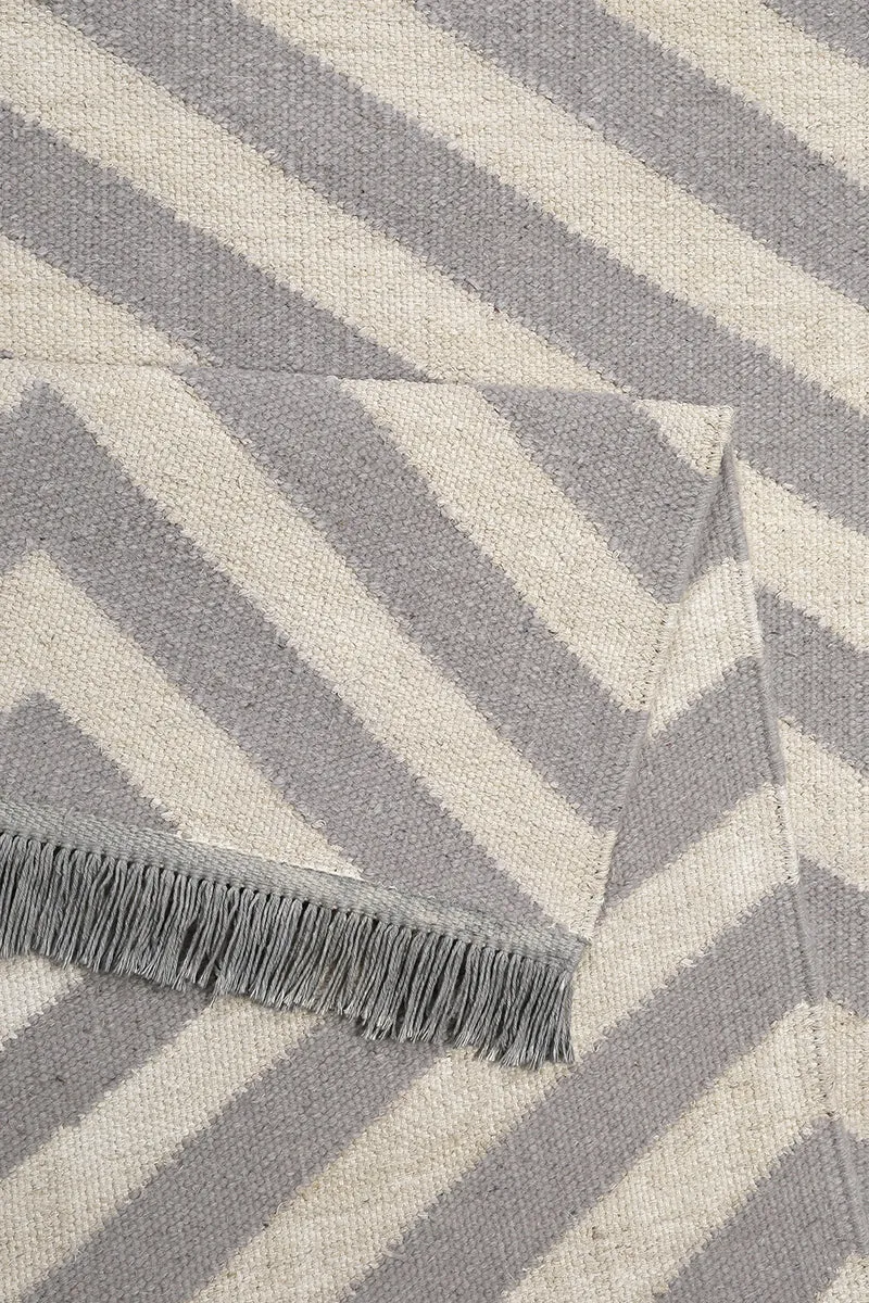 Carpets&Co. Teppich 80x150 cm Beige Grau "Edgy Corners"