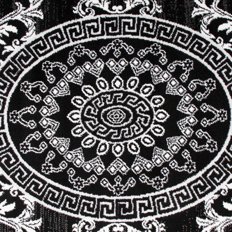 Orientalischer Webteppich 160x230cm - schwarz-weiß