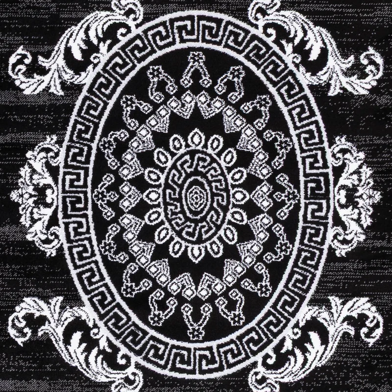 Orientalischer Webteppich 160x230cm - schwarz-weiß