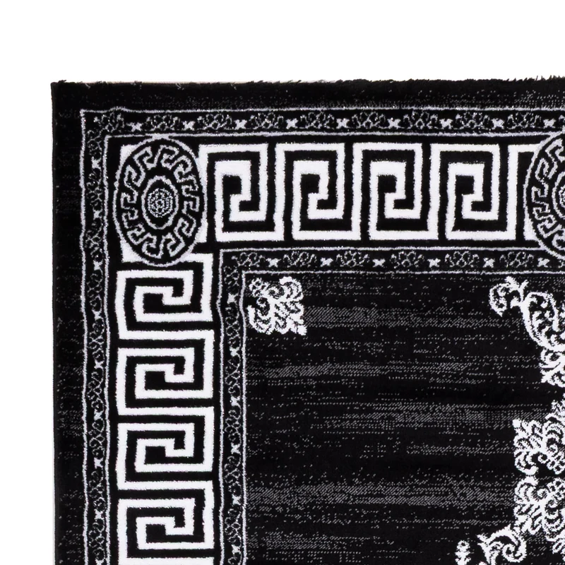 Orientalischer Webteppich 160x230cm - schwarz-weiß