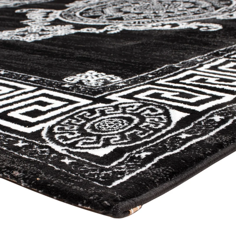 Orientalischer Webteppich 160x230cm - schwarz-weiß