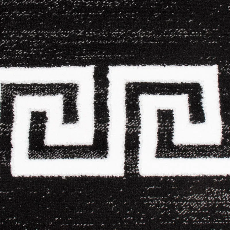 Orientalischer Webteppich 160x230cm - schwarz-weiß