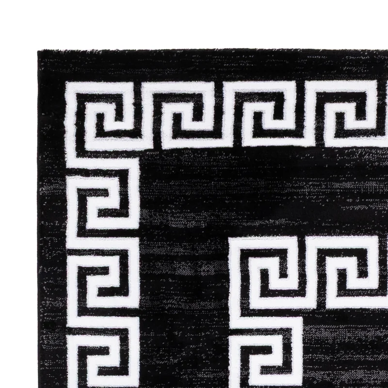 Orientalischer Webteppich 160x230cm - schwarz-weiß