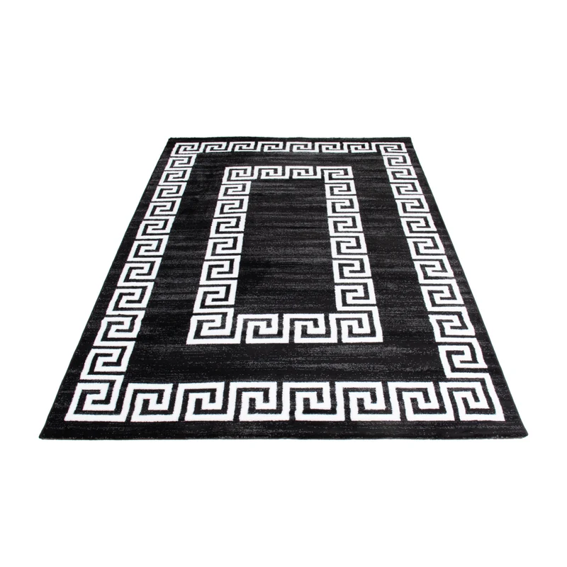 Orientalischer Webteppich 160x230cm - schwarz-weiß