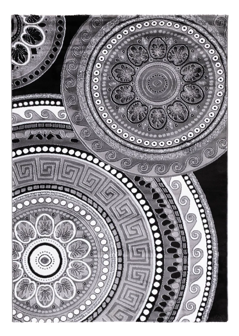 Orientalischer Webteppich 160x230cm - schwarz-weiß