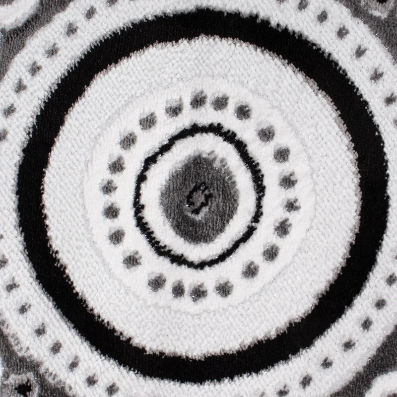 Orientalischer Webteppich 160x230cm - schwarz-weiß
