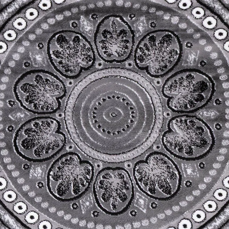 Orientalischer Webteppich 160x230cm - schwarz-weiß