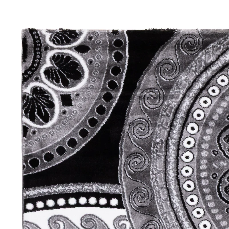 Orientalischer Webteppich 160x230cm - schwarz-weiß