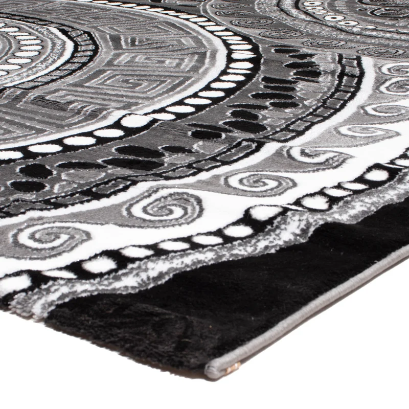 Orientalischer Webteppich 160x230cm - schwarz-weiß