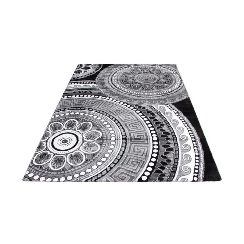 Orientalischer Webteppich 160x230cm - schwarz-weiß