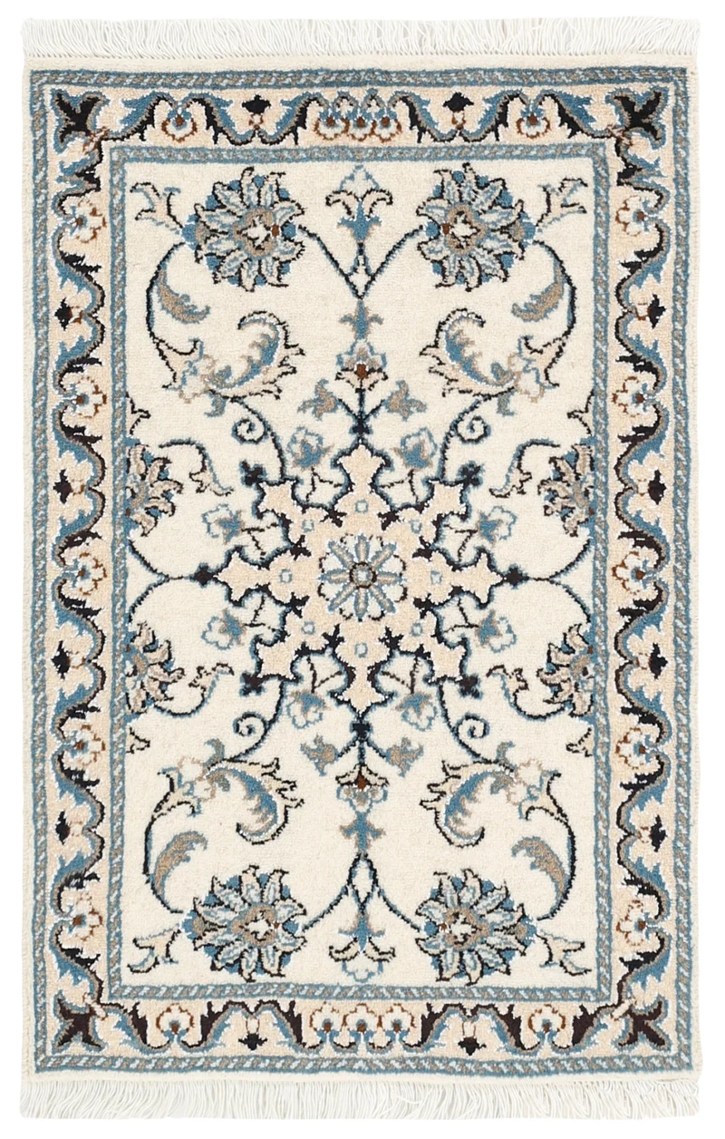 MY-RUG Teppich "Nain Kashmar" Medaillon-Design, Handgeknüpft