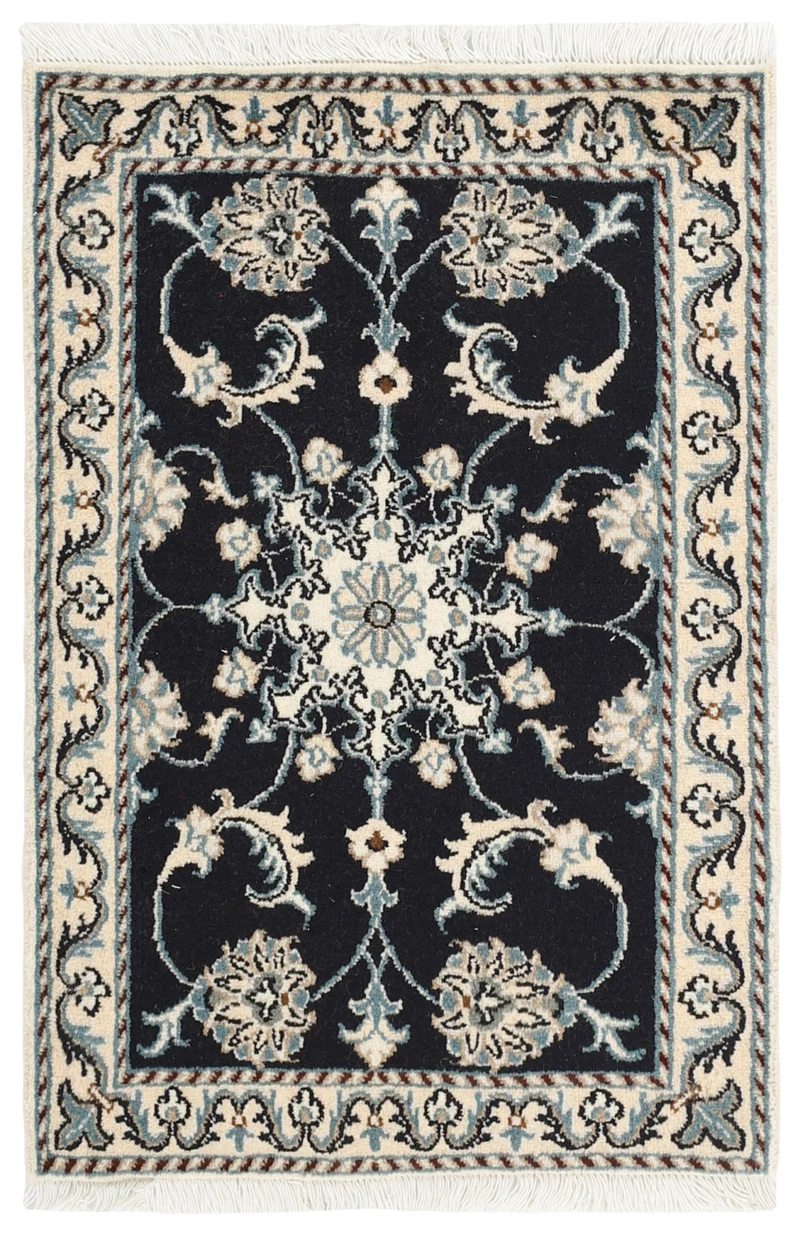 MY-RUG Teppich "Nain Kashmar" Medaillon-Design, Handgeknüpft