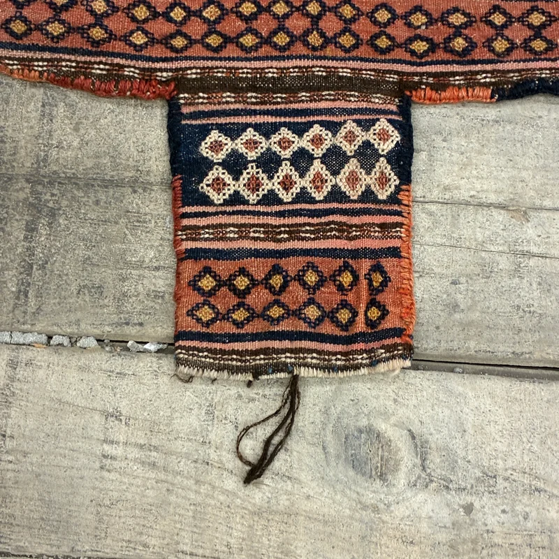 Orient Wandbehang Tasche Nomadentasche Kelim Blau Orange Gebraucht