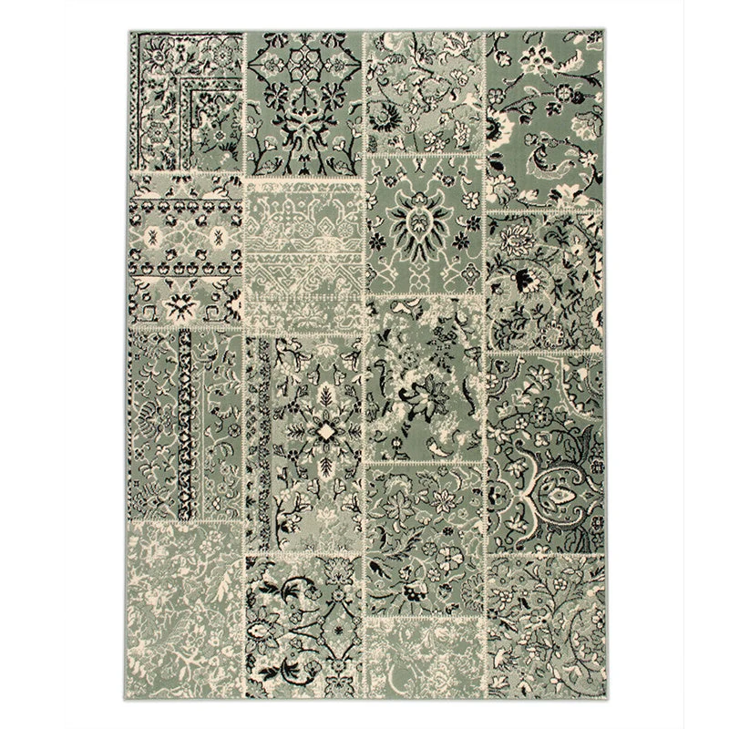 Teppich Patchwork - Wonder Grün Schwarz