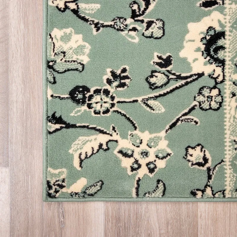 Teppich Patchwork - Wonder Grün Schwarz