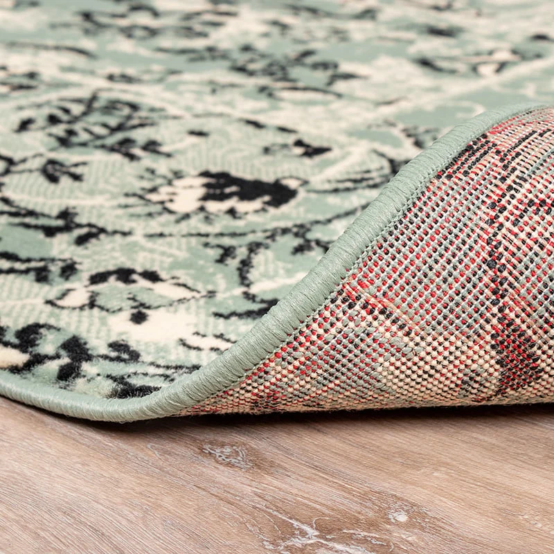 Teppich Patchwork - Wonder Grün Schwarz