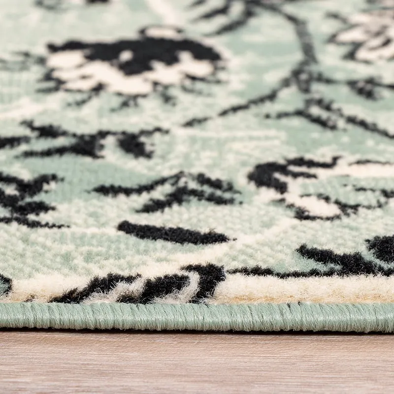 Teppich Patchwork - Wonder Grün Schwarz