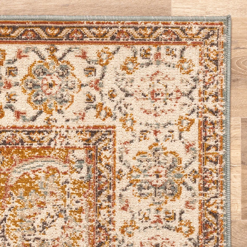 Vintage Teppich - Thirza Medaillon Hellblau Bunt