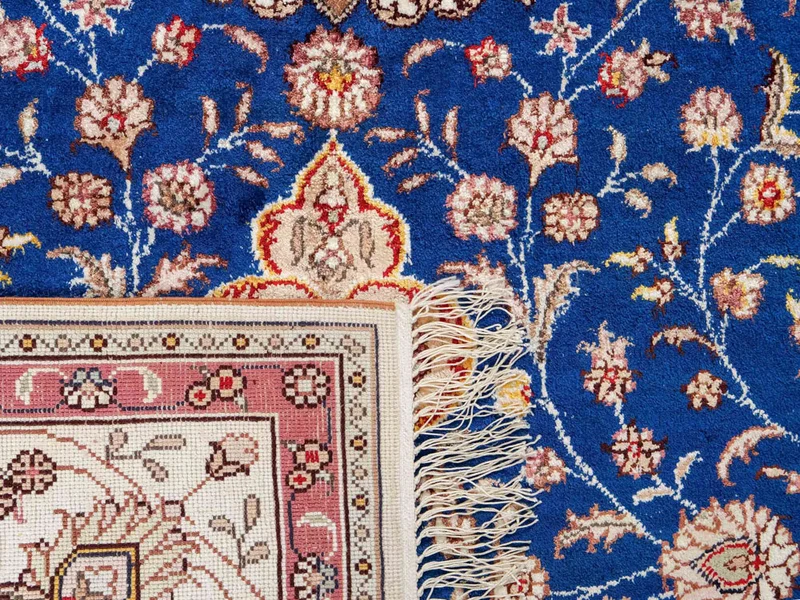 China Seide Teppich 155x247cm - Orientteppich - blau