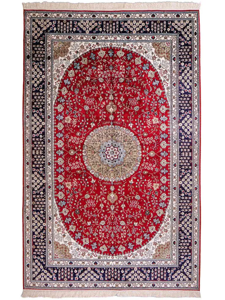 China Seide Teppich 152x246cm - Orientteppich - rot