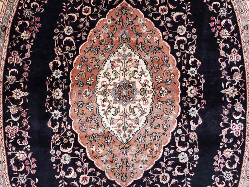 China Seide Teppich 153x238cm - Orientteppich - anthrazit