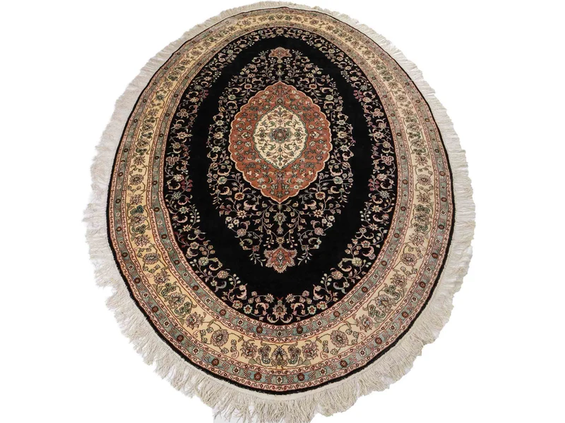 China Seide Teppich 153x238cm - Orientteppich - anthrazit