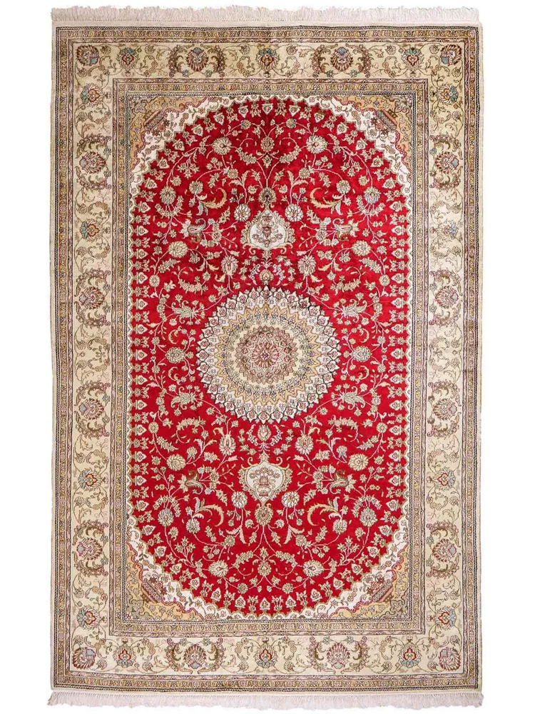 China Seide Teppich 153x240cm - Orientteppich - rot