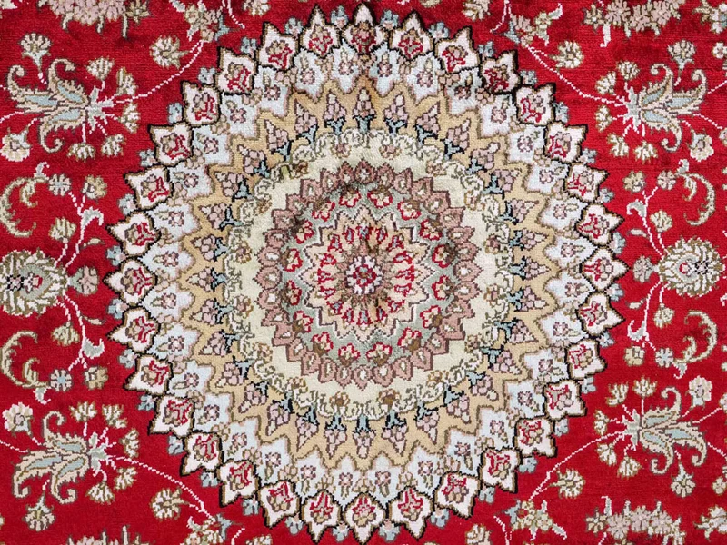 China Seide Teppich 153x240cm - Orientteppich - rot