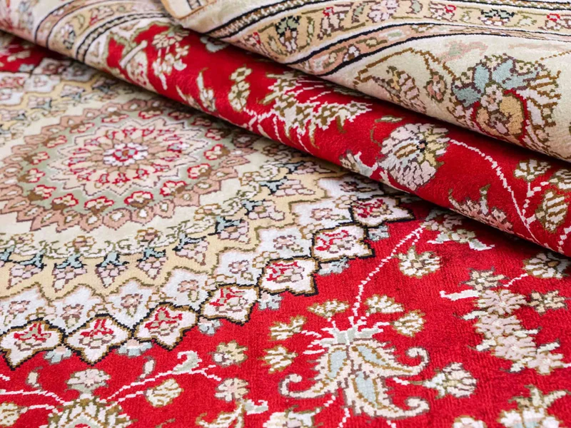 China Seide Teppich 153x240cm - Orientteppich - rot