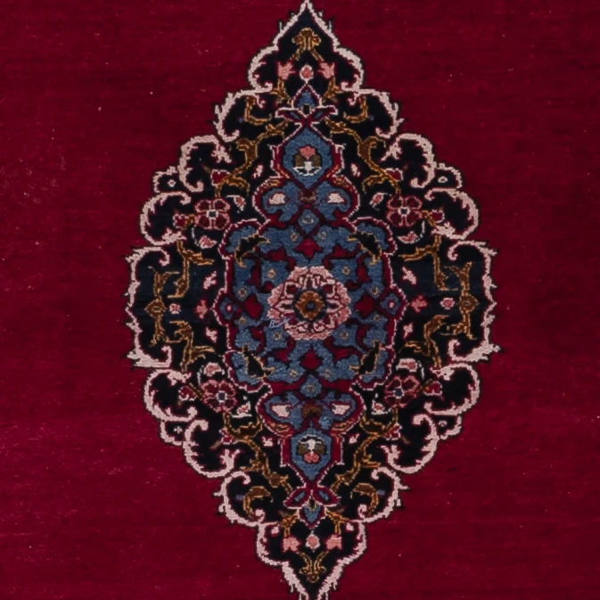 Keshan Teppich 126x198cm - Perserteppich - dunkelrot