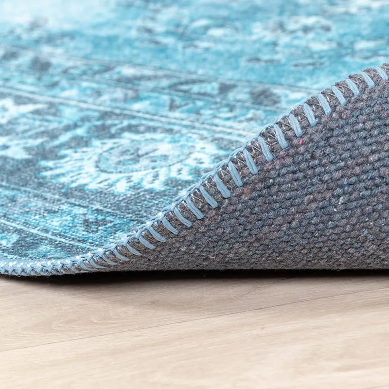 Teppich Vintage - Estate Medaillon Hellblau