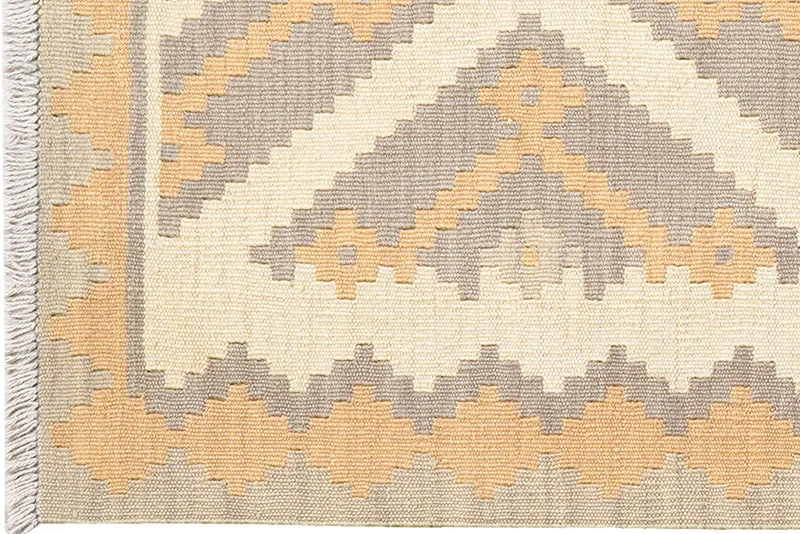Kelim Gashgai · Handgewebt – Beige, 203x84 cm