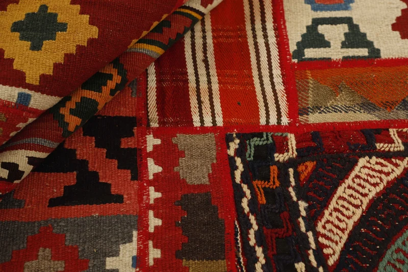 MY-RUG Teppich "Modern Patchwork " Geometrische Muster, Handgeknüpft