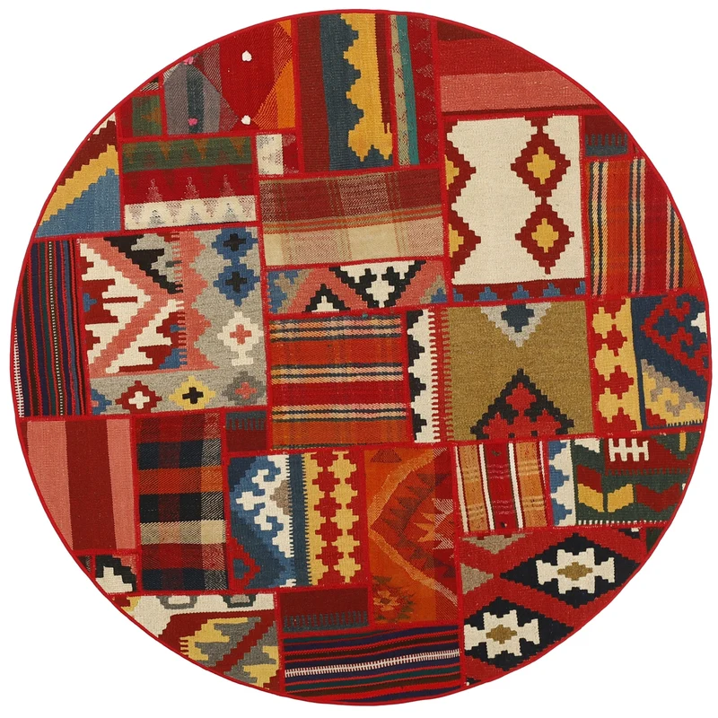 MY-RUG Teppich "Modern Patchwork " Geometrische Muster, Handgeknüpft