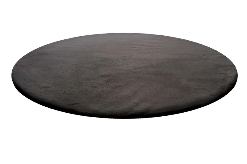 Kunstfell Teppich Rund Anthrazit kuschelig & flauschig "Vita" Homie Living