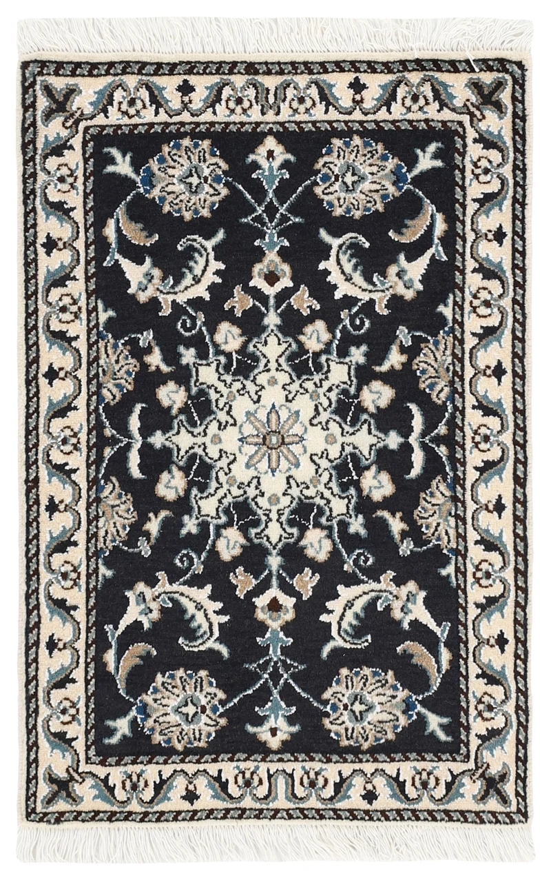 MY-RUG Teppich "Nain Kashmar" Medaillon-Design, Handgeknüpft