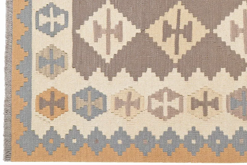 Kelim Gashgai · Handgewebt – Grau, 178x125 cm