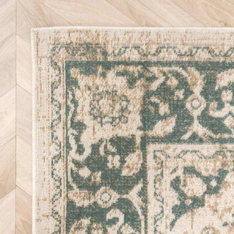 Teppich Vintage - Spring Medaillon Creme Grün