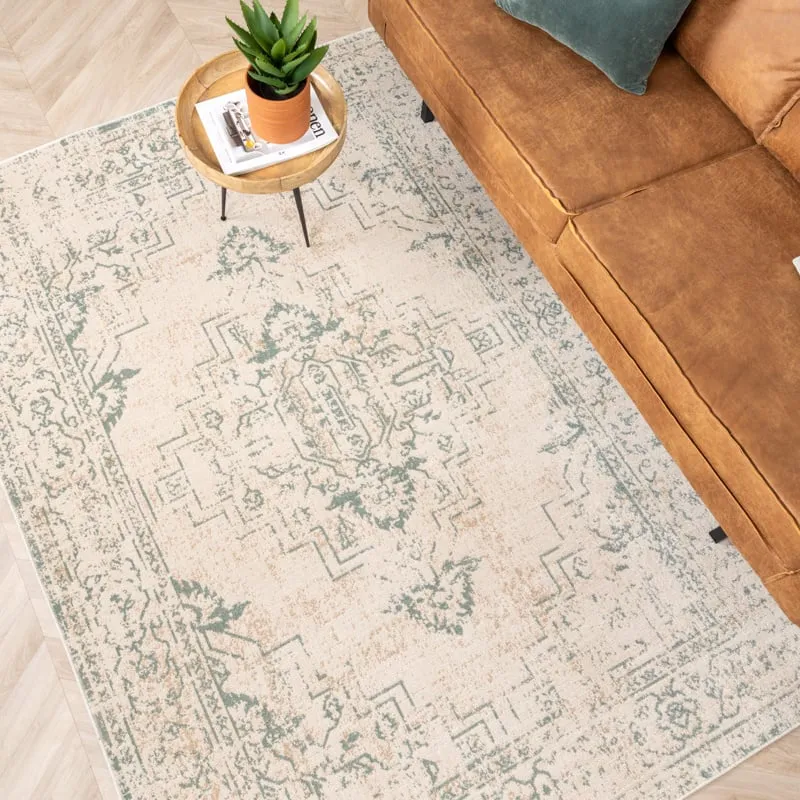 Teppich Vintage - Spring Ethnic Creme Grün