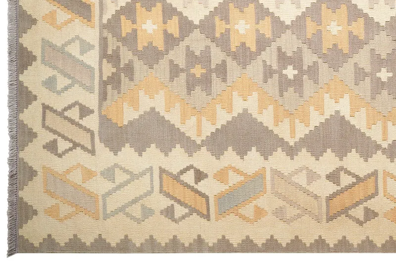 Kelim Gashgai · Handgewebt – Beige, 285x201 cm